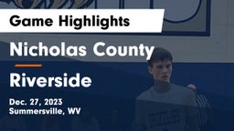 Nicholas County  vs Riverside  Game Highlights - Dec. 27, 2023