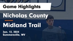Nicholas County  vs Midland Trail Game Highlights - Jan. 12, 2024