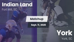 Matchup: Indian Land vs. York  2020
