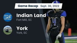 Recap: Indian Land  vs. York  2022