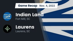 Recap: Indian Land  vs. Laurens  2022