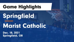 Springfield  vs Marist Catholic  Game Highlights - Dec. 18, 2021