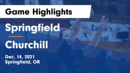 Springfield  vs Churchill  Game Highlights - Dec. 14, 2021