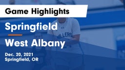 Springfield  vs West Albany  Game Highlights - Dec. 20, 2021