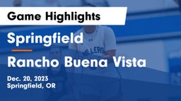 Springfield  vs Rancho Buena Vista  Game Highlights - Dec. 20, 2023