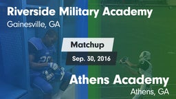 Matchup: Riverside Military A vs. Athens Academy 2016