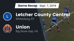Recap: Letcher County Central  vs. Union  2018