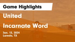 United  vs Incarnate Word  Game Highlights - Jan. 13, 2024