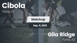 Matchup: Cibola vs. Gila Ridge  2016