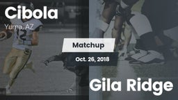 Matchup: Cibola vs. Gila Ridge 2018