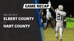 Recap: Elbert County  vs. Hart County  2015