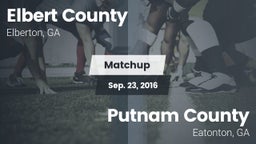 Matchup: Elbert County vs. Putnam County  2016