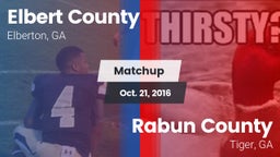 Matchup: Elbert County vs. Rabun County  2016