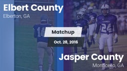 Matchup: Elbert County vs. Jasper County  2016