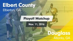 Matchup: Elbert County vs. Douglass  2016
