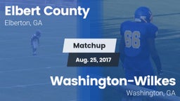Matchup: Elbert County vs. Washington-Wilkes  2017
