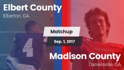 Matchup: Elbert County vs. Madison County  2017