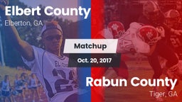 Matchup: Elbert County vs. Rabun County  2017
