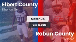 Matchup: Elbert County vs. Rabun County  2018