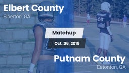Matchup: Elbert County vs. Putnam County  2018