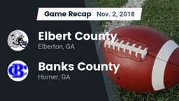 Recap: Elbert County  vs. Banks County  2018