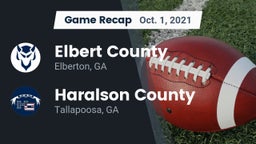 Recap: Elbert County  vs. Haralson County  2021