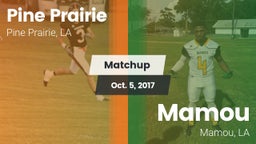 Matchup: Pine Prairie vs. Mamou  2017