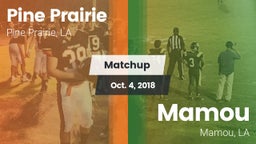 Matchup: Pine Prairie vs. Mamou  2018
