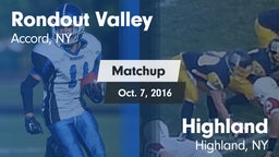 Matchup: Rondout Valley vs. Highland  2016