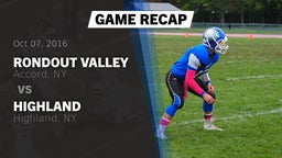 Recap: Rondout Valley  vs. Highland  2016