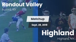 Matchup: Rondout Valley vs. Highland  2018