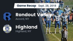 Recap: Rondout Valley  vs. Highland  2018
