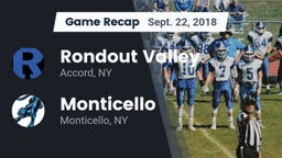 Recap: Rondout Valley  vs. Monticello  2018