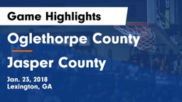 Oglethorpe County  vs Jasper County  Game Highlights - Jan. 23, 2018
