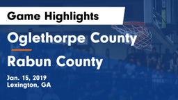 Oglethorpe County  vs Rabun County  Game Highlights - Jan. 15, 2019