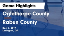 Oglethorpe County  vs Rabun County  Game Highlights - Dec. 3, 2019