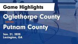 Oglethorpe County  vs Putnam County  Game Highlights - Jan. 21, 2020