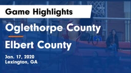 Oglethorpe County  vs Elbert County  Game Highlights - Jan. 17, 2020