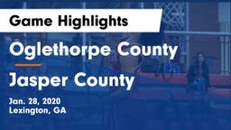 Oglethorpe County  vs Jasper County  Game Highlights - Jan. 28, 2020