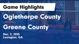 Oglethorpe County  vs Greene County  Game Highlights - Dec. 2, 2020