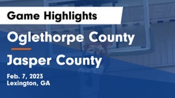 Oglethorpe County  vs Jasper County  Game Highlights - Feb. 7, 2023