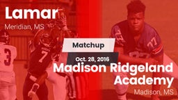 Matchup: Lamar vs. Madison Ridgeland Academy 2016