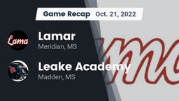 Recap: Lamar  vs. Leake Academy  2022