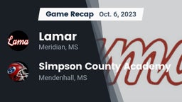 Recap: Lamar  vs. Simpson County Academy 2023