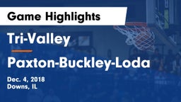 Tri-Valley  vs Paxton-Buckley-Loda  Game Highlights - Dec. 4, 2018