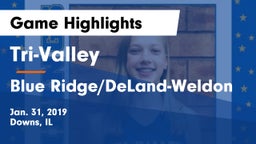 Tri-Valley  vs Blue Ridge/DeLand-Weldon Game Highlights - Jan. 31, 2019