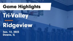 Tri-Valley  vs Ridgeview  Game Highlights - Jan. 12, 2023