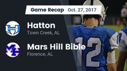 Recap: Hatton  vs. Mars Hill Bible  2017
