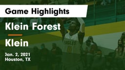 Klein Forest  vs Klein  Game Highlights - Jan. 2, 2021