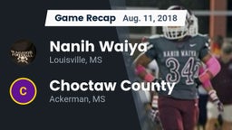 Recap: Nanih Waiya  vs. Choctaw County  2018